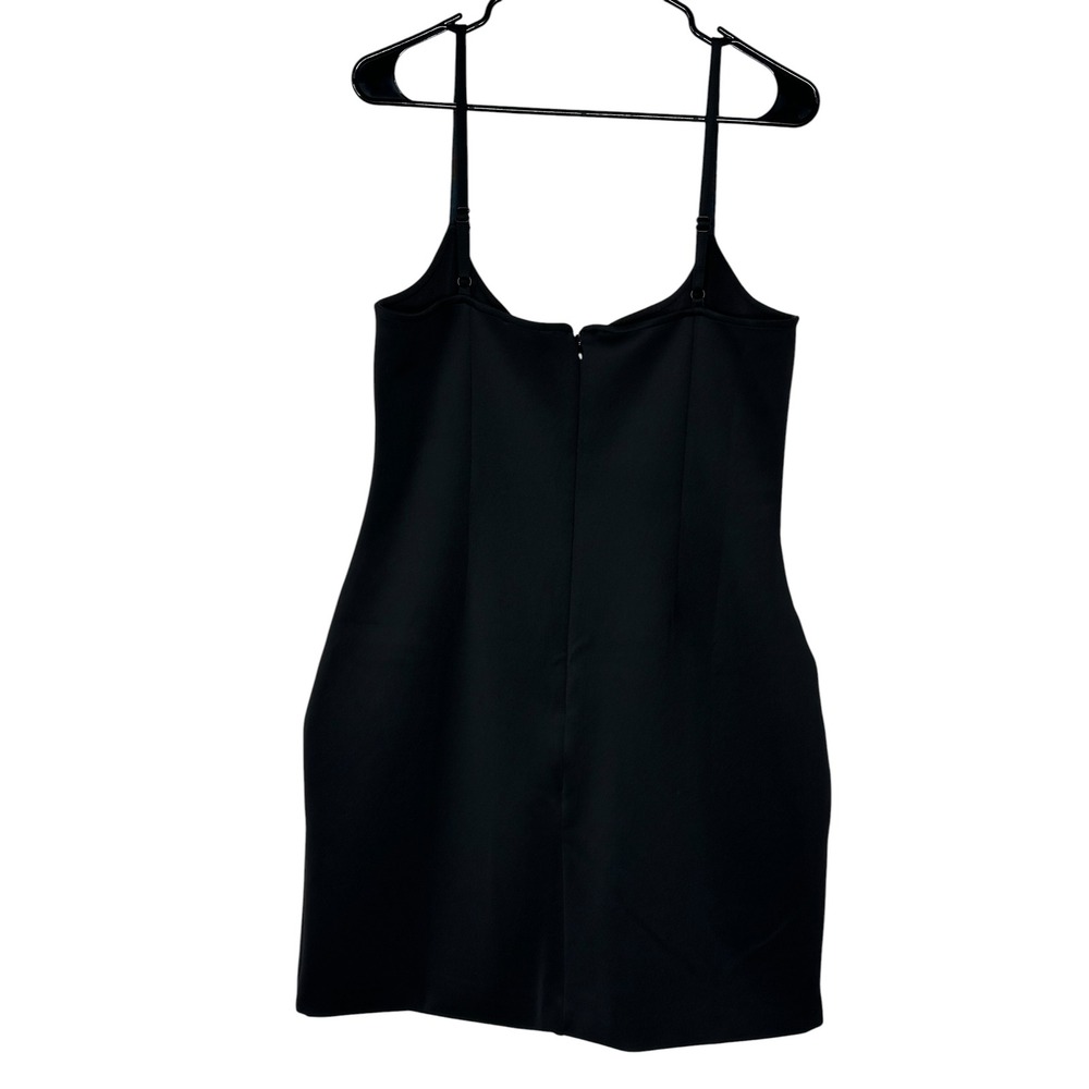 Good American Mini Dress 2X Black Scuba Bodycon GDW0228 LBD Capsule Minimalist - Picture 3 of 6
